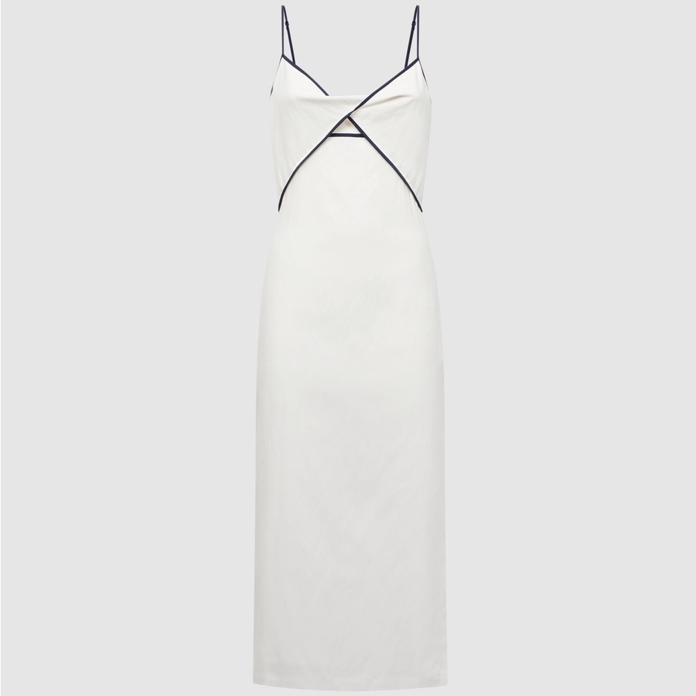 LEONA
STRAPPY COTTON-LINEN MIDI DRESS 8UK/4US